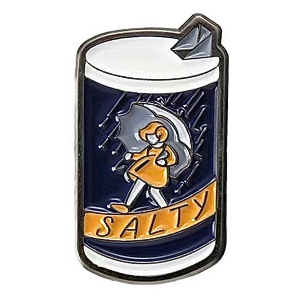 KITCHY & unique Enamel pin-SALTY-perfect for a gift & to add to bundle! - Picture 1 of 4
